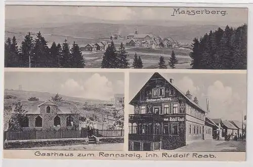 05740 Mehrbild Ak Masserberg Gasthaus zum Rennsteig Rudolf Raab 1921
