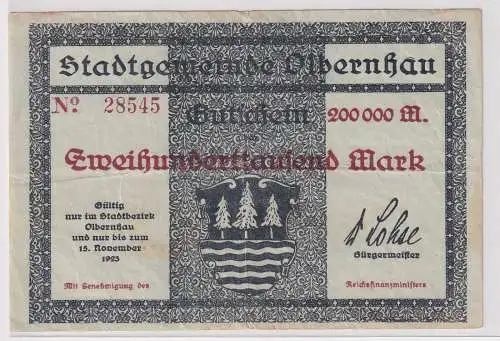 Banknote 100000 Mark Inflation Olbernhau 15.11.1923 (131579)