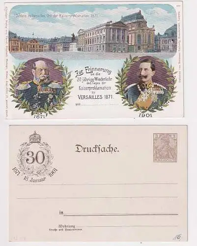 21989 Ak Kaiserproklamation zu Versailles, 30 jährige Wiederkehr Dt. Reich 1901