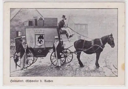 94724 AK Heimatort: Eschweiler bei Aachen - Postreise von 3 Rheinländern