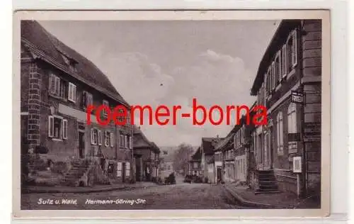 12994 Ak Sulz unterm Wald Soultz-sous-Forêts Straßenansicht um 1940