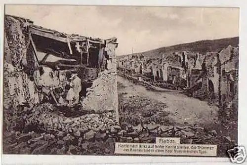 26020 Ak Flabas Lothringen Zerstörungen um 1916