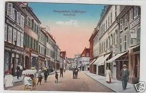 35443 Ak Saargemünd Lothringen Kreuzstraße 1918