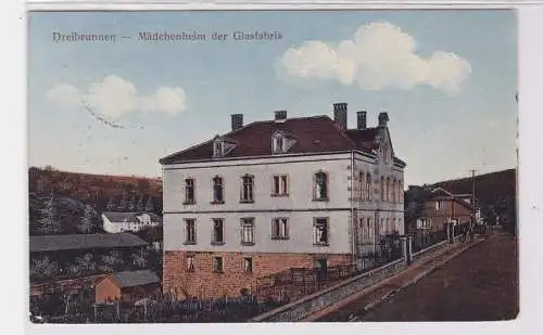 90782 AK Dreibrunnen - Mädchenheim der Glasfabrik 1917