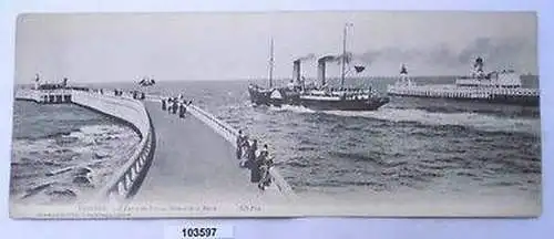 103597 Maximumkarte Ostende Hafen L´Entrée du Port au Moment de la Marie 1916