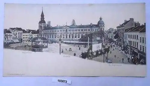 103672 Maximumkarte Ostende Place d´Armes und Rue de la Chapelle um 1910
