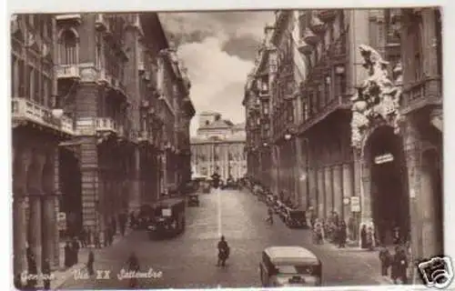 30846 Ak Genova Via XX Settembre um 1940