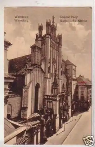 30452 Ak Warschau Katholische Kirche 1917