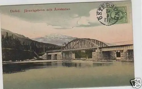 28184 Ak Dufed Schweden Jänvägsbron och Äreskutan 1910