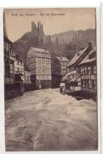 46452 Ak Gruß aus Montjoie Rur bei Hochwasser 1919