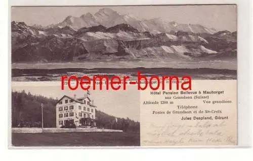 55037 Mehrbild Ak Hotel Pension Bellevue á Mauborget sur Grandson 1933