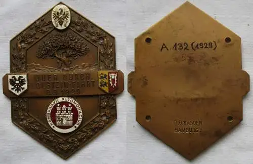 rare ADAC Bronze Plakette Quer durch Holstein Fahrt 8.9.1929 (163814)
