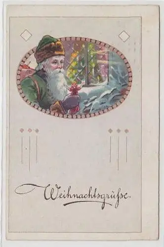 65140 Weihnachtsgrüsse Ak Weihnachtsmann 1920