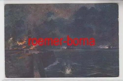 66045 Feldpost Ak Deutsches Kreuzergeschwader bombardiert Hartlepool 1916