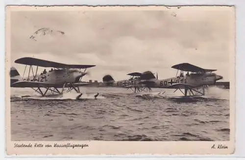 66618 AK Startende Kette von Wasserflugzeugen A. Klein 1939