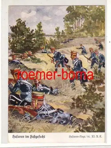 81238 Ak Husaren Regiment 14 XI.A.K. Husaren im Fußgefecht um 1930