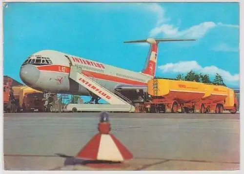66781 Ak IF Interflug Turbinenluftstrahlverkehrsflugzeug IL 62 1973