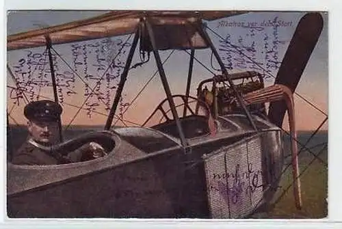 45047 Ak Flugzeug Albatros vor dem Start 1918