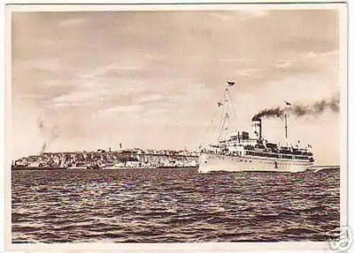 00704 Ak Dampfer "Cobra" vor Helgoland 1939