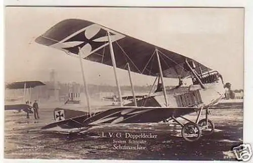 30388 Ak L.V.G. Doppeldecker System Schneider um 1915