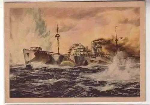 32179 Ak Sperrbrecher durchbrechen ein Minenfeld um 1940