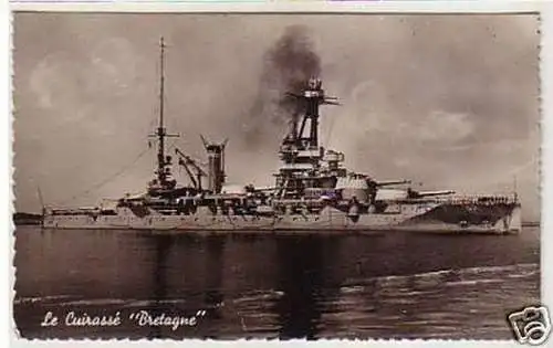14919 Ak Frankreich Panzerkreuzer "Bretagne" um 1940