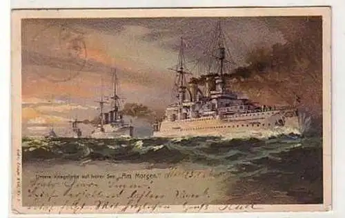 31901 Ak Deutsche Kriegsflotte auf hoher See 1904