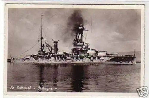 25552 Ak Frankreich Panzerkreuzer "Bretagne" um 1940