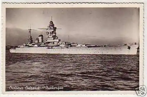 17609 Ak Frankreich Panzerkreuzer "Dunkerque" um 1940