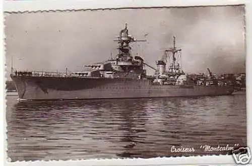 24030 Foto Ak Frankreich Kreuzer "Montcalm" um 1940