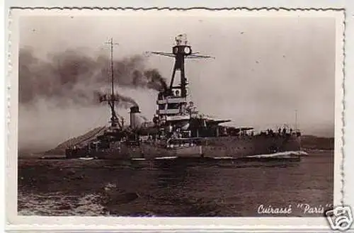 26134 Ak Frankreich Panzerkreuzer "Paris" um 1940