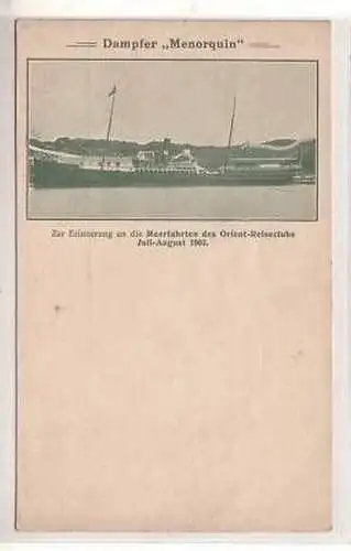 44561 Ak Dampfer "Meonorquin" Orient Reiseclubs 1903