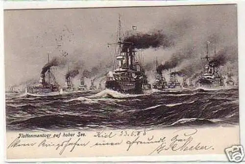 31783 Ak Flottenmanöver auf hoher See 1905