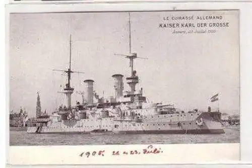 49888 Ak Kreuzer Kaiser Karl der Große 1905