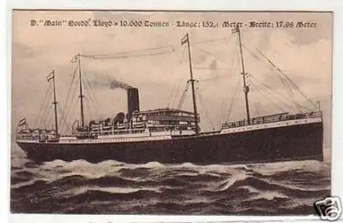 30858 Ak Norddeutscher Lloyd Dampfer "Main" 1916