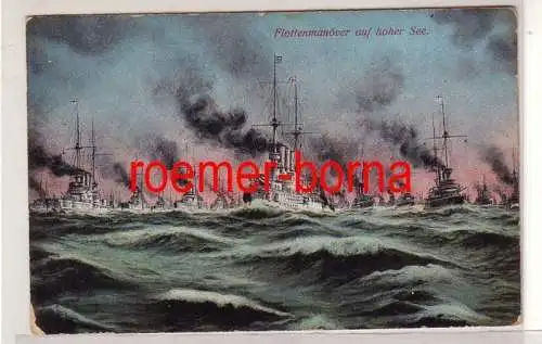 26474 Ak Flottenmanöver auf hoher See um 1915