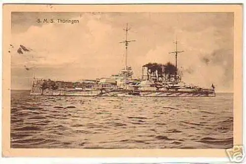 09917 Ak deutsches Kriegsschiff S.M.S "Thüringen" 1913