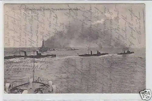 33570 Ak Durchbruch einer Torpedobootsdivision 1907