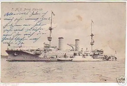 02481 Ak deutsches Kriegsschiff S.M.S. Prinz Heinrich