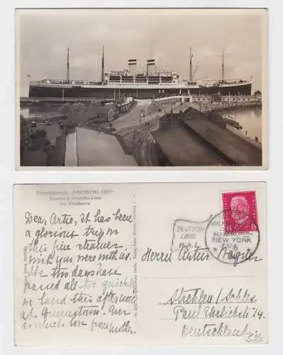 75674 AK Schnelldampfer 'Deutschland' Hamburg-Amerika-Linie vor Cuxhaven