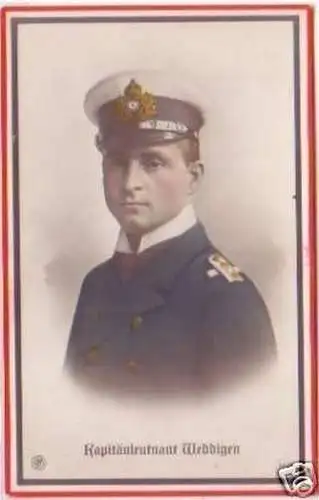 11254 Ak Kapitänleutnant Otto Weddigen um 1915
