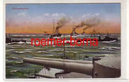 80040 Ak Flottenmanöver der Deutschen Kriegsmarine 1916