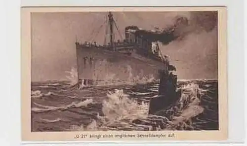36284 Ak U 21 bringt englischen Dampfer auf 1918
