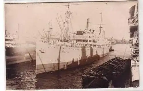 02145 Foto Ak Dampfer Njassa der Deutschen Ost Afrika Linie um 1920