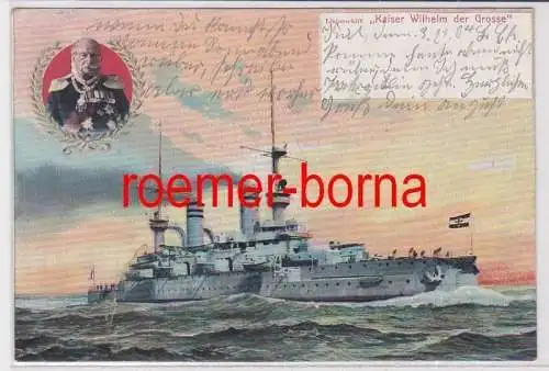 85889 Ak Linienschiff 'Kaiser Wilhelm der Grosse' 1904