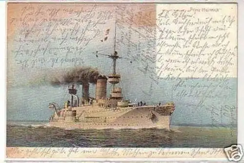 31049 Ak Großer Kreuzer "Prinz Heinrich" 1905