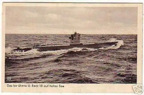 02387 Ak das berühmte deutsche Unterseeboot U.18. 1941