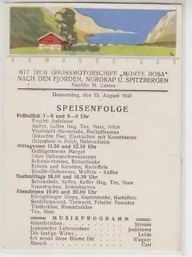 45447 Ak Großmotorschiff "Monte Rosa" Spitzbergen 1935