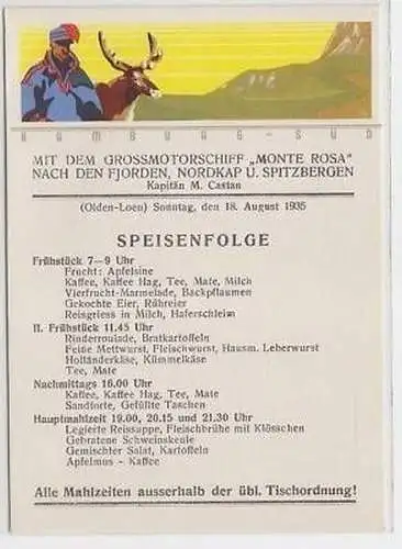 45703 Ak Großmotorschiff "Monte Rosa" Spitzbergen 1935