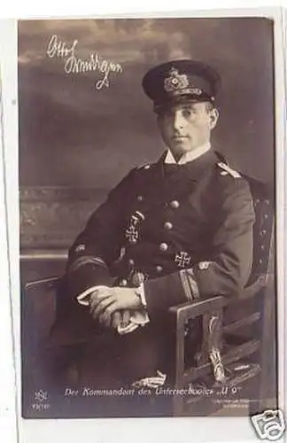 33074 Ak Der Kommandant des Unterseebootes "U 9"um 1915